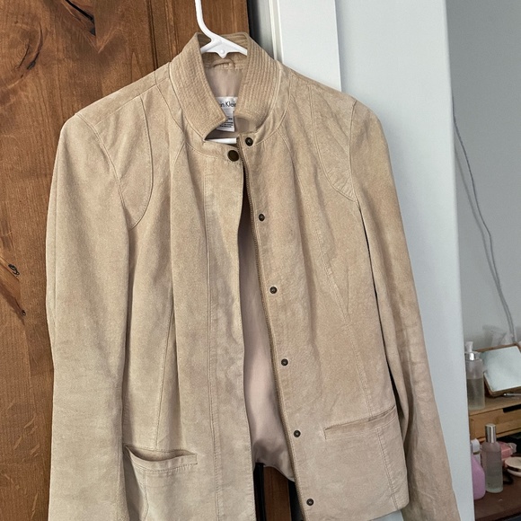 Calvin Klein Suede Leather Jacket - Picture 1 of 1